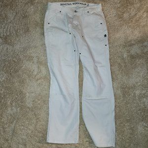 NWOT Dovetail Anna Task Pant in Painters White size 14/32